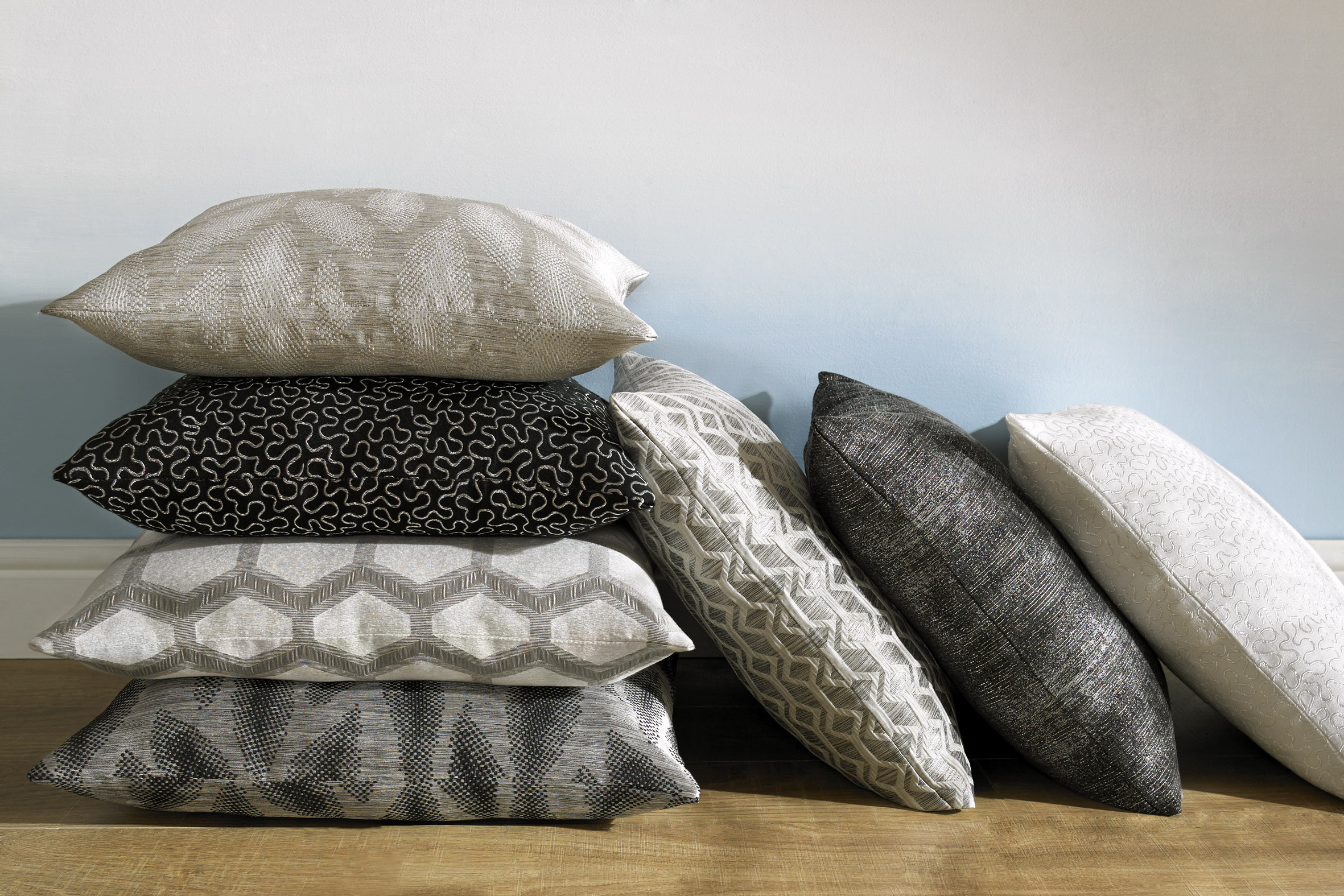 Decorative cushions in a range of fabrics